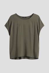 Olijfgroen T-shirt van Opus voor Dames