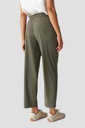 Olijfgroene joggingbroek met elastische tailleband van Opus voor Dames