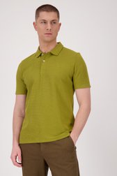 Olijfgroene polo met structuur  van Casual Five voor Heren