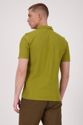 Olijfgroene polo met structuur  van Casual Five voor Heren