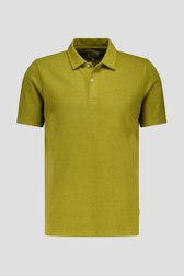 Olijfgroene polo met structuur  van Casual Five voor Heren