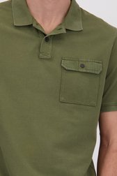 Detail van Olijfgroene polo met zak door Camel active voor Heren