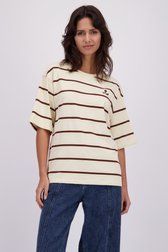 Video van Lichtgeel T-shirt met bruine strepen door Louise voor Dames