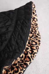 Achterkant van Omkeerbare bucket hat - Zwart en luipaardprint door Modeno voor Dames