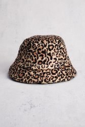 Productfoto 1 van Omkeerbare bucket hat - Zwart en luipaardprint door Modeno voor Dames