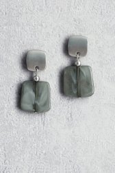 Voorkant van Oorbellen met groengrijze kralen door Libelle voor Dames