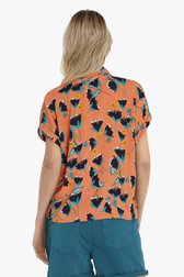 Oranje blouse met bloemenprint van Libelle voor Dames