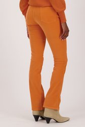 Oranje broek met velvet look van Louise voor Dames