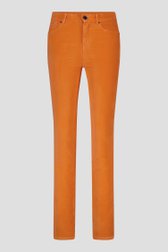 Oranje broek met velvet look van Louise voor Dames