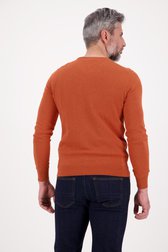 Oranje katoenen trui met V-hals van Dansaert Blue voor Heren