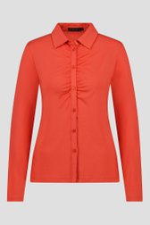 Oranje polo met lange mouwen van Claude Arielle voor Dames