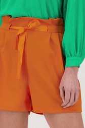Oranje short met elastische taille van Liberty Island voor Dames