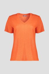 Oranje T-shirt met glitters van Geisha voor Dames