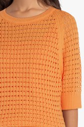Oranje trui in structuurbrei van D'Auvry voor Dames