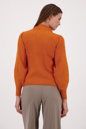 Oranje trui met rits van JDY voor Dames