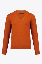 Oranje trui met V-hals  van Claude Arielle voor Dames
