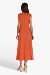 Oranjebruin kleed met V-hals van More & More voor Dames