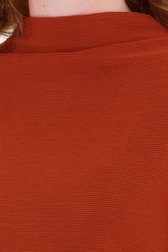 Oranjebruin T-shirt in ribstof  van Libelle voor Dames