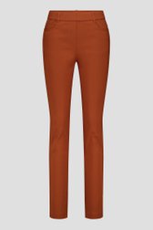 Oranjebruine stretchbroek met elastische taille van Claude Arielle voor Dames