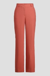 Productfoto 1 van Oranjerode broek in structuurstof door Claude Arielle voor Dames