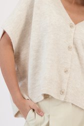 Detail van Oversized beige cardigan door Louise voor Dames