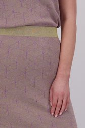 Paars-groene tricot midirok met glitter van Libelle voor Dames