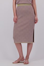 Paars-groene tricot midirok met glitter van Libelle voor Dames