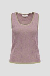 Paars-groene tricot top met glitter van Libelle voor Dames