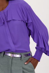 Paarse blouse met volants van Louise voor Dames