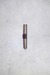 Achterkant van Paarse lederen kaarthouder - Miniwallet Pebble door Secri voor Dames