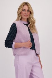 Achterkant van Paarse omkeerbare bodywarmer door Libelle voor Dames