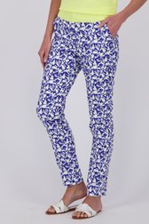 Pantalon à imprimé bleu et blanc de Claude Arielle pour Femmes