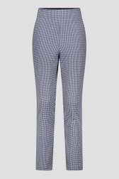 Photo produit 1 de Pantalon ajusté à motif blanc et bleu de Claude Arielle pour Femmes