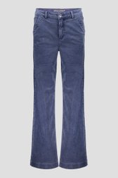 Photo produit 1 de Pantalon ample bleu en velours côtelé de Geisha pour Femmes