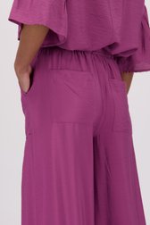 Pantalon ample bordeaux en tissu brillant de Louise pour Femmes