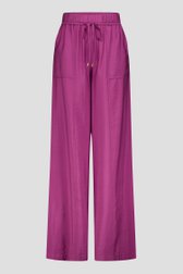 Pantalon ample bordeaux en tissu brillant de Louise pour Femmes