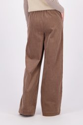 Le dos de Pantalon ample marron clair en velours côtelé de Libelle pour Femmes