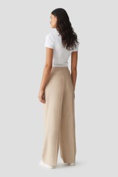 Pantalon beige ample avec taille élastique de Opus pour Femmes