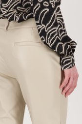 Pantalon beige avec aspect cuir - Slim fit de Geisha pour Femmes