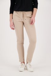 Pantalon beige avec taille élastiquée - slim fit de Liberty Island pour Femmes