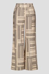 Pantalon beige large à imprimé rayé de JDY pour Femmes