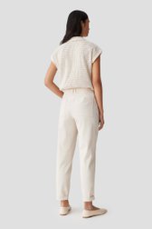 Pantalon beige tapered fit avec taille élastique de Opus pour Femmes