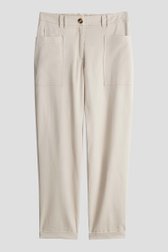 Pantalon beige tapered fit avec taille élastique de Opus pour Femmes