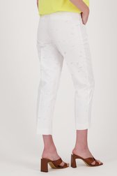 Pantalon blanc brodé - longueur 7/8 de D'Auvry pour Femmes