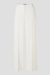 Photo produit 1 de Pantalon blanc large avec plis à taille de More & More pour Femmes