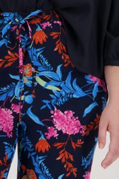 Pantalon bleu à imprimé floral coloré de Only Carmakoma pour Femmes