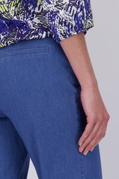 Pantalon bleu à jambe large de Claude Arielle pour Femmes