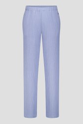 Photo produit 2 de Pantalon bleu clair structuré à taille élastique de Claude Arielle pour Femmes