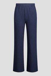 Photo produit 1 de Pantalon bleu foncé texturé de Claude Arielle pour Femmes