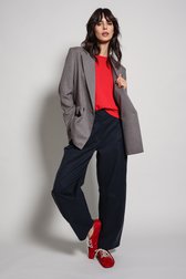 Le devant de Pantalon bleu marine - Barrel fit de Louise pour Femmes